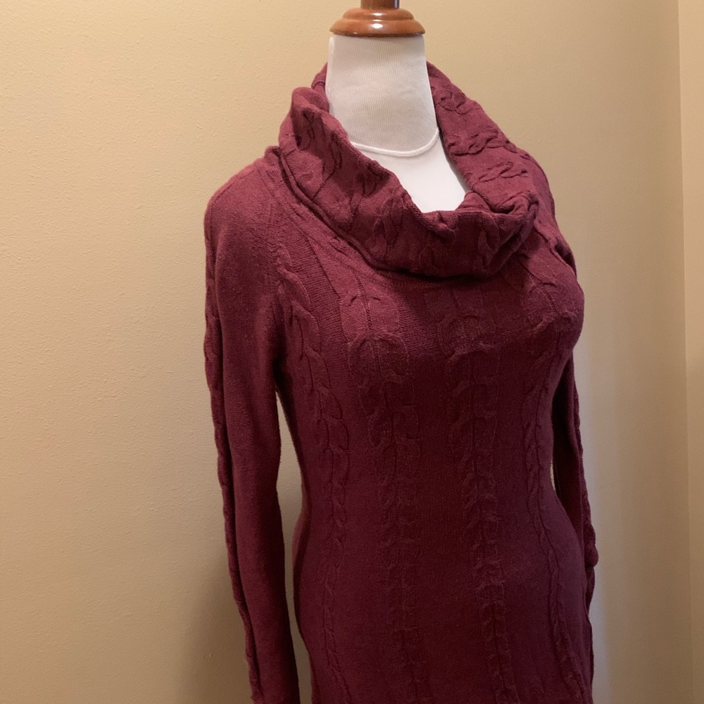 Burgundy Athleta sweater dress